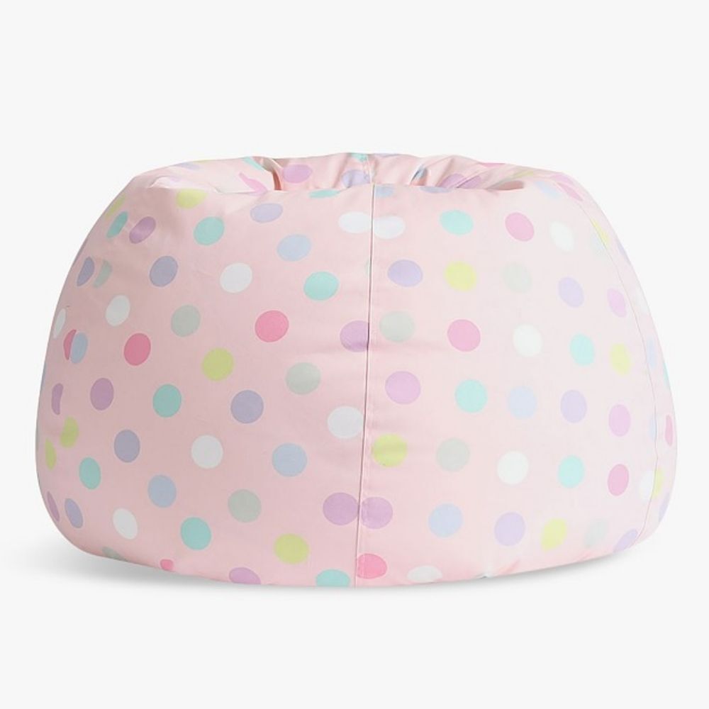 Pottery Barn Kids Multi Dot Beanbag Cover Pink New